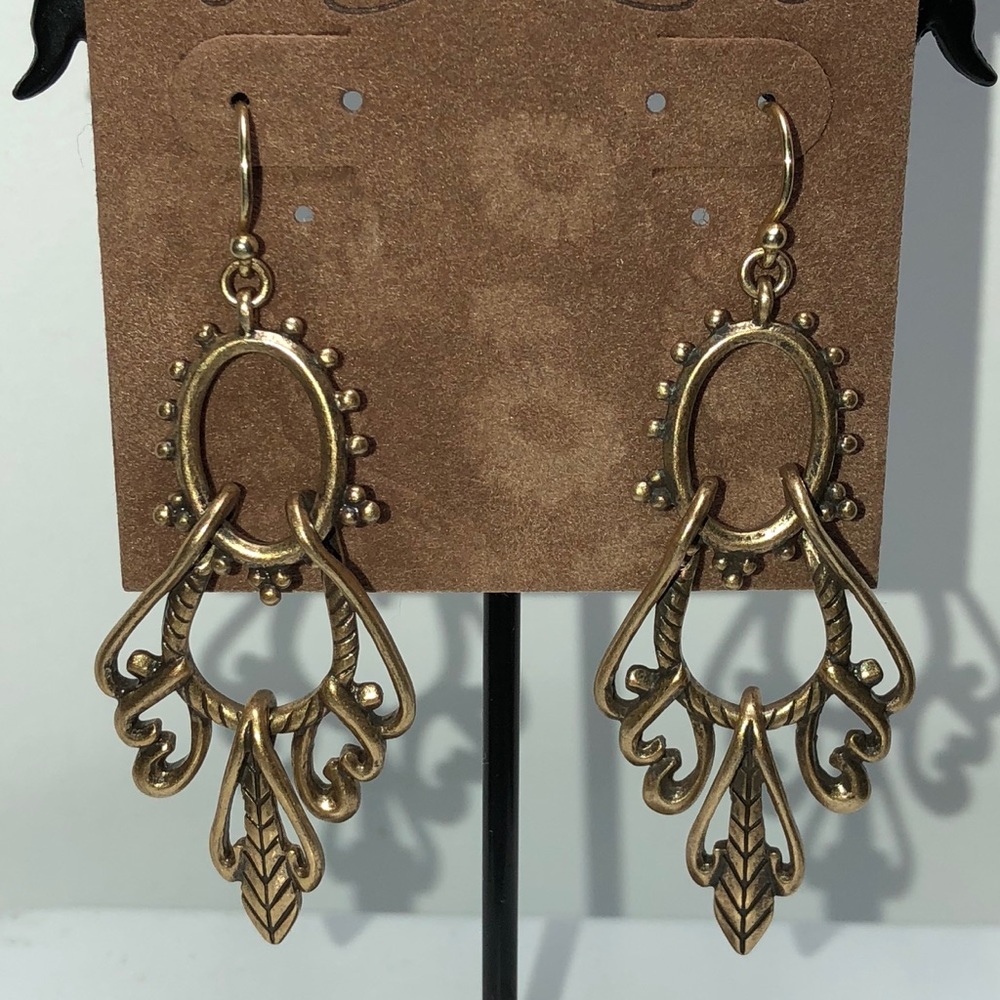 Lucky Brand Gold/Brass Dangle Earrings